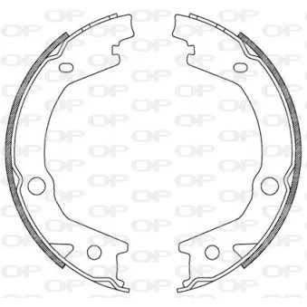 Jeu de mâchoires de frein OPEN PARTS BSA2182.00