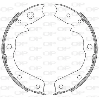 Jeu de mâchoires de frein OPEN PARTS BSA2191.00