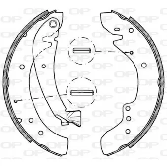 Jeu de mâchoires de frein OPEN PARTS BSA2200.00