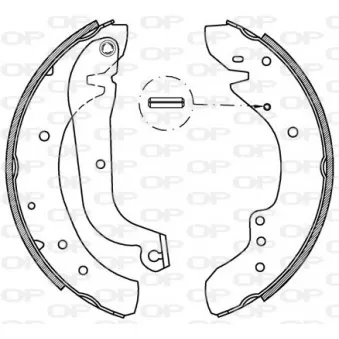 Jeu de mâchoires de frein OPEN PARTS BSA2201.00