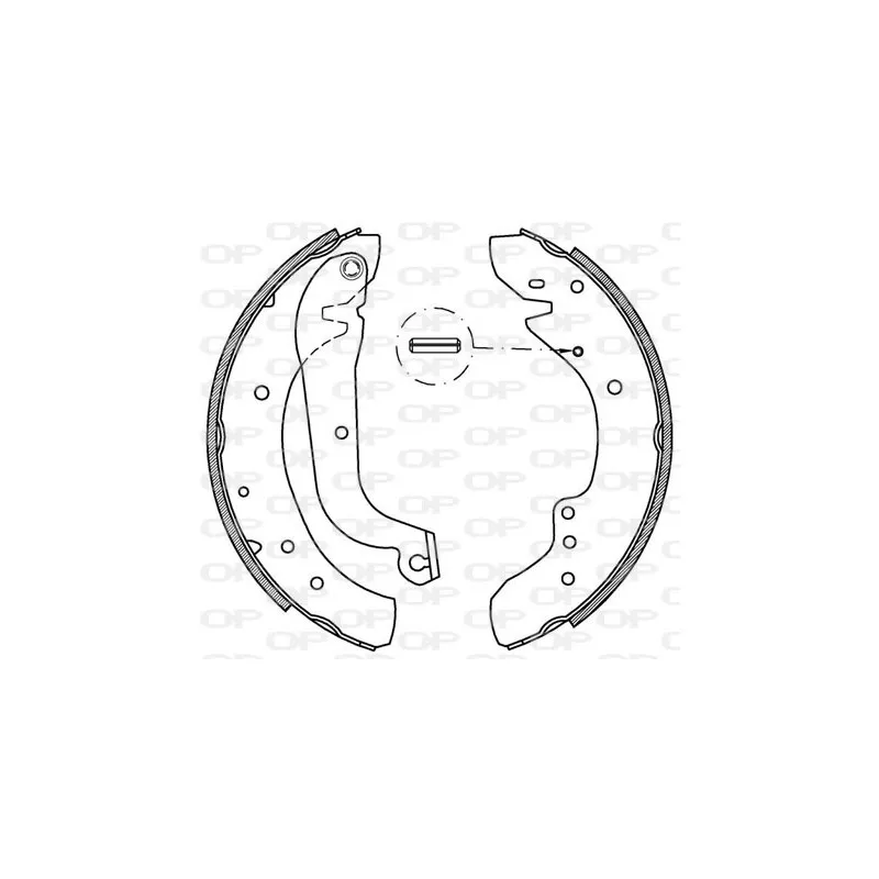 Jeu de mâchoires de frein OPEN PARTS BSA2201.00