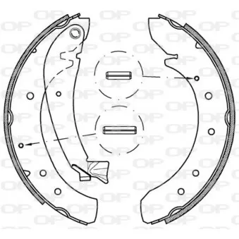 Jeu de mâchoires de frein OPEN PARTS BSA2202.00