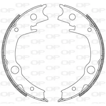 Jeu de mâchoires de frein OPEN PARTS BSA2207.00