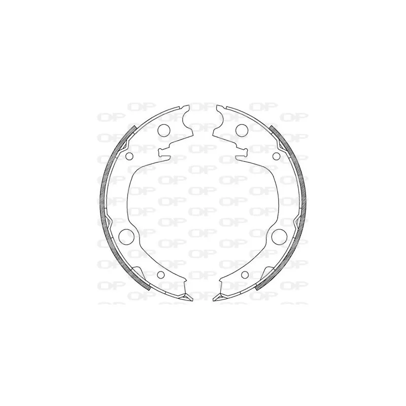 Jeu de mâchoires de frein OPEN PARTS BSA2207.00