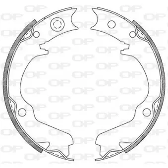 Jeu de mâchoires de frein OPEN PARTS BSA2210.00