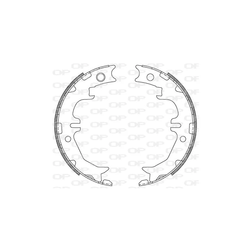 Jeu de mâchoires de frein OPEN PARTS BSA2214.00