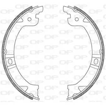 Jeu de mâchoires de frein OPEN PARTS BSA2215.00