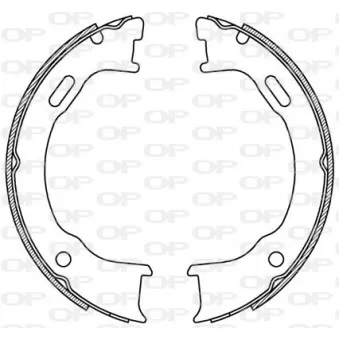 Jeu de mâchoires de frein OPEN PARTS BSA2218.00