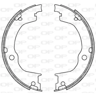 Jeu de mâchoires de frein OPEN PARTS BSA2220.00