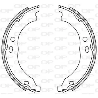 Jeu de mâchoires de frein OPEN PARTS BSA2221.00