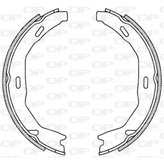 Jeu de mâchoires de frein OPEN PARTS BSA2222.00