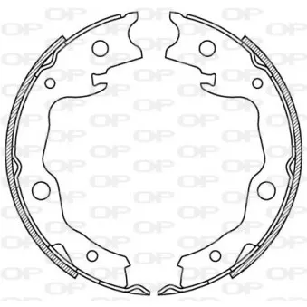 Jeu de mâchoires de frein OPEN PARTS BSA2223.00