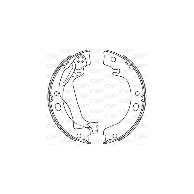 Jeu de mâchoires de frein OPEN PARTS BSA2224.00