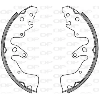 Jeu de mâchoires de frein OPEN PARTS BSA2228.00