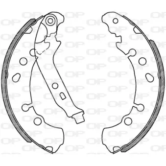 Jeu de mâchoires de frein OPEN PARTS BSA2230.00