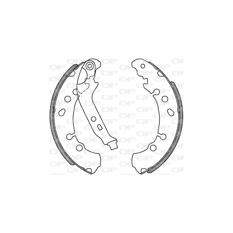 Jeu de mâchoires de frein OPEN PARTS BSA2230.00