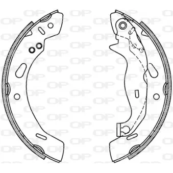 Jeu de mâchoires de frein OPEN PARTS BSA2231.00