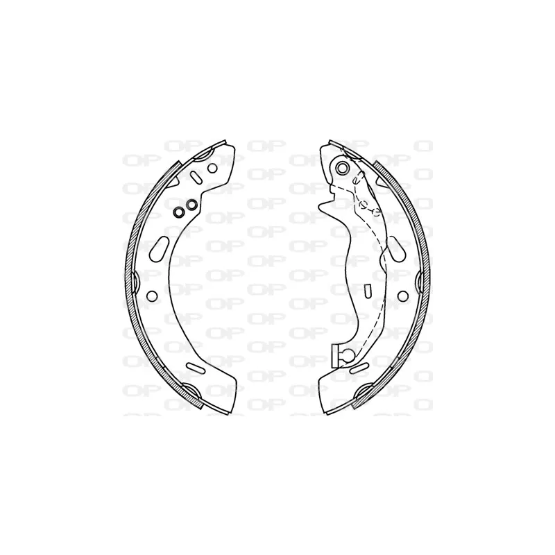 Jeu de mâchoires de frein OPEN PARTS BSA2231.00