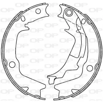 Jeu de mâchoires de frein OPEN PARTS BSA2232.00