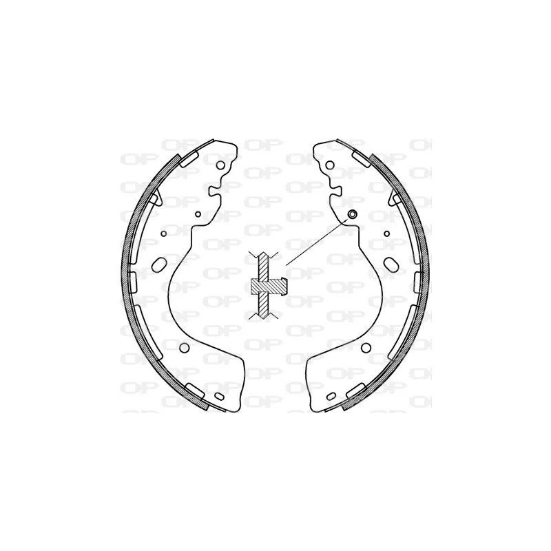 Jeu de mâchoires de frein OPEN PARTS BSA2233.00