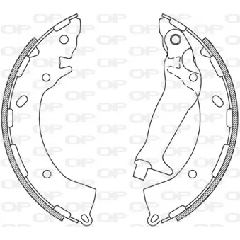 Jeu de mâchoires de frein OPEN PARTS BSA2234.00