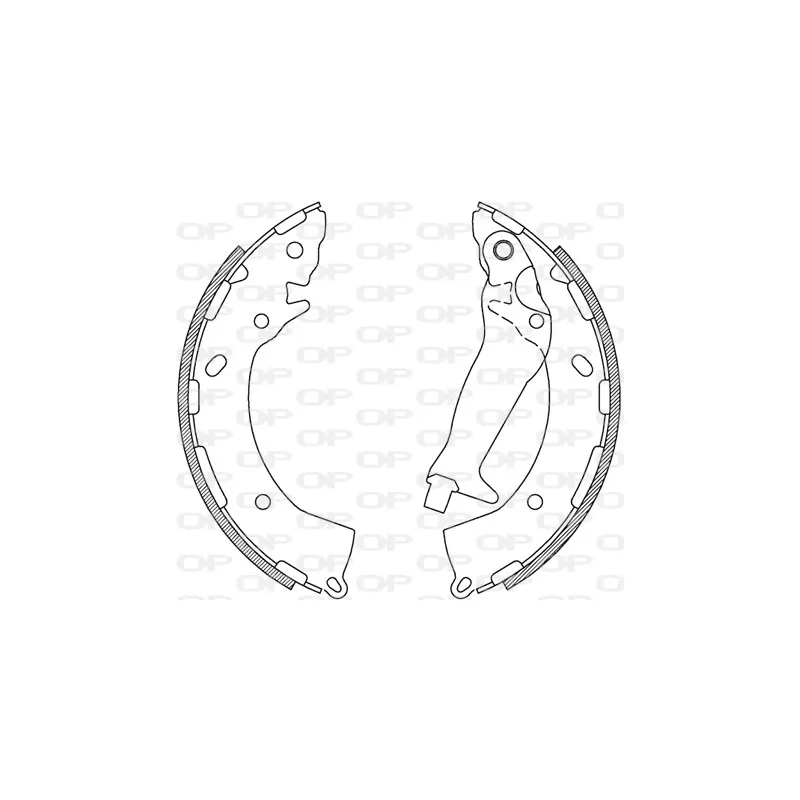 Jeu de mâchoires de frein OPEN PARTS BSA2234.00