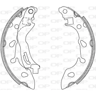 Jeu de mâchoires de frein OPEN PARTS BSA2235.00