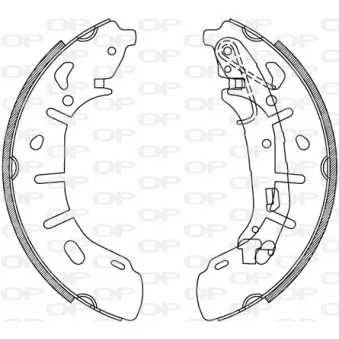 Jeu de mâchoires de frein OPEN PARTS BSA2240.00