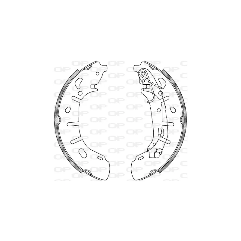 Jeu de mâchoires de frein OPEN PARTS BSA2240.00
