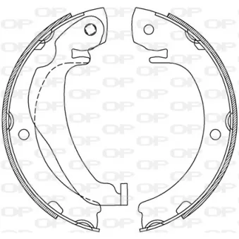 Jeu de mâchoires de frein OPEN PARTS BSA2245.00