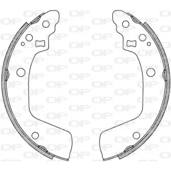 Jeu de mâchoires de frein OPEN PARTS BSA2246.00