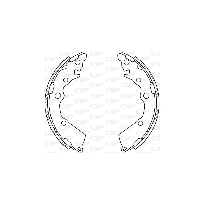Jeu de mâchoires de frein OPEN PARTS BSA2251.00