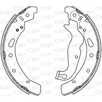Jeu de mâchoires de frein OPEN PARTS BSA2257.00