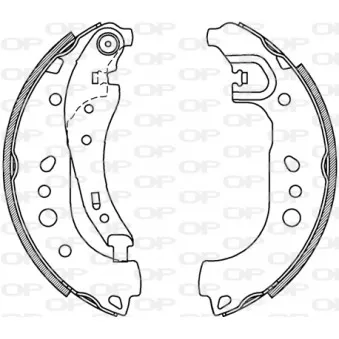 Jeu de mâchoires de frein OPEN PARTS BSA2258.00