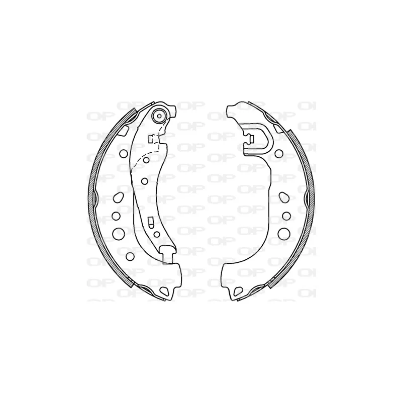 Jeu de mâchoires de frein OPEN PARTS BSA2258.00