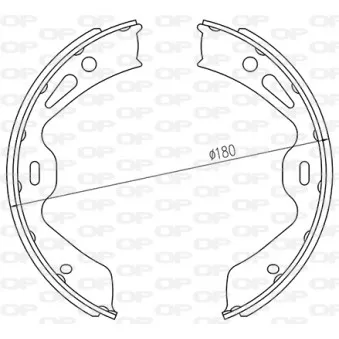 Jeu de mâchoires de frein OPEN PARTS BSA2259.00