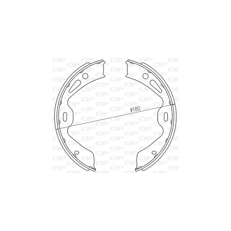 Jeu de mâchoires de frein OPEN PARTS BSA2259.00