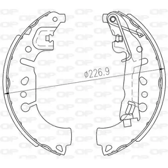 Jeu de mâchoires de frein OPEN PARTS BSA2260.00