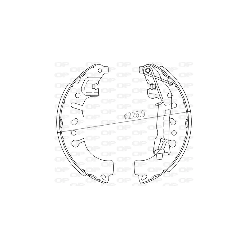Jeu de mâchoires de frein OPEN PARTS BSA2260.00