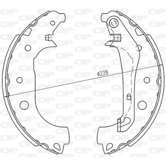 Jeu de mâchoires de frein OPEN PARTS BSA2262.00