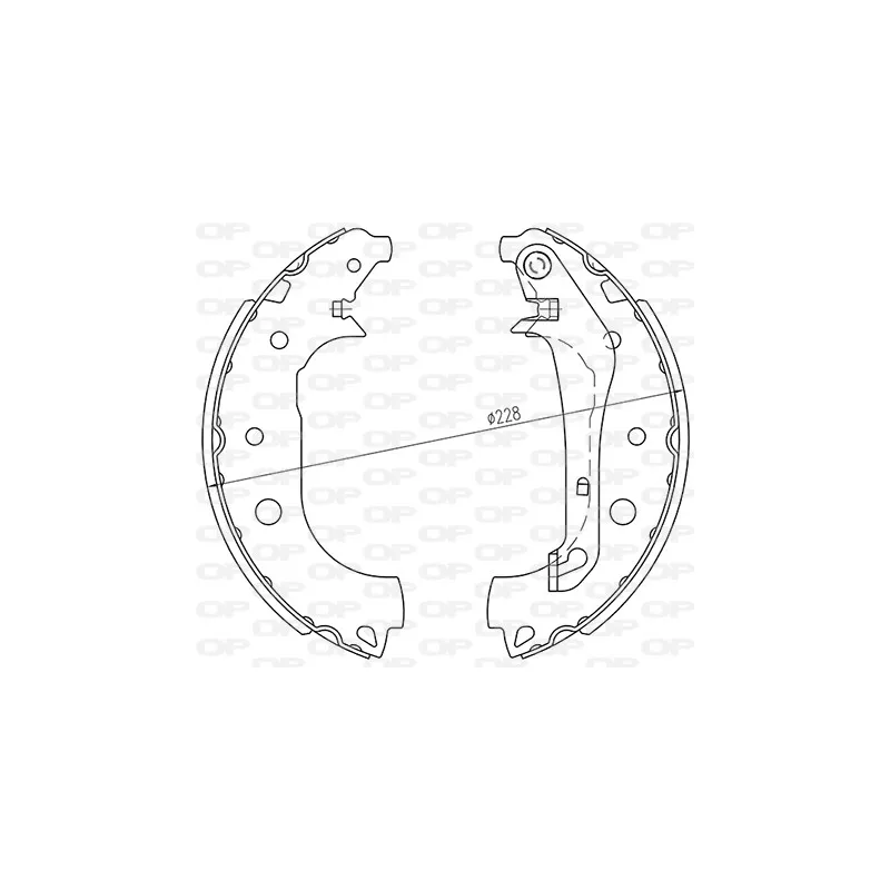 Jeu de mâchoires de frein OPEN PARTS BSA2262.00