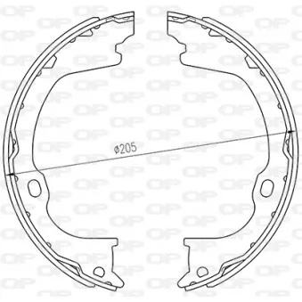 Jeu de mâchoires de frein OPEN PARTS BSA2263.00