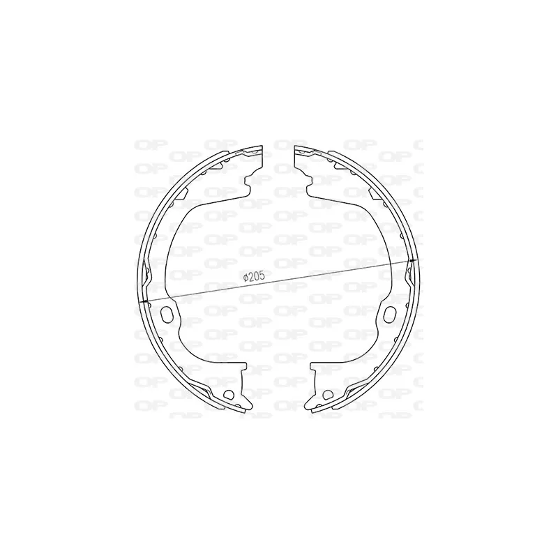Jeu de mâchoires de frein OPEN PARTS BSA2263.00