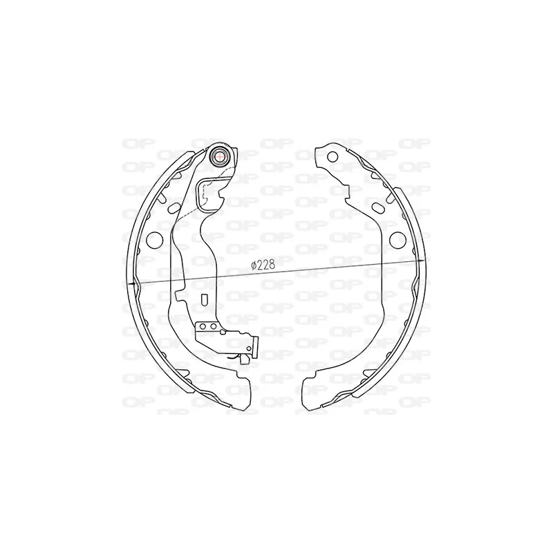 Jeu de mâchoires de frein OPEN PARTS BSA2264.00