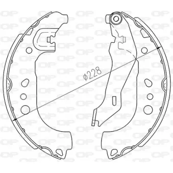 Jeu de mâchoires de frein OPEN PARTS BSA2265.00