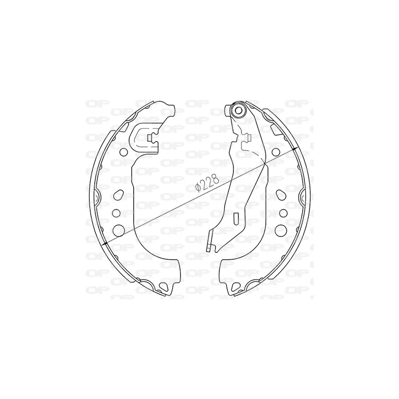 Jeu de mâchoires de frein OPEN PARTS BSA2265.00