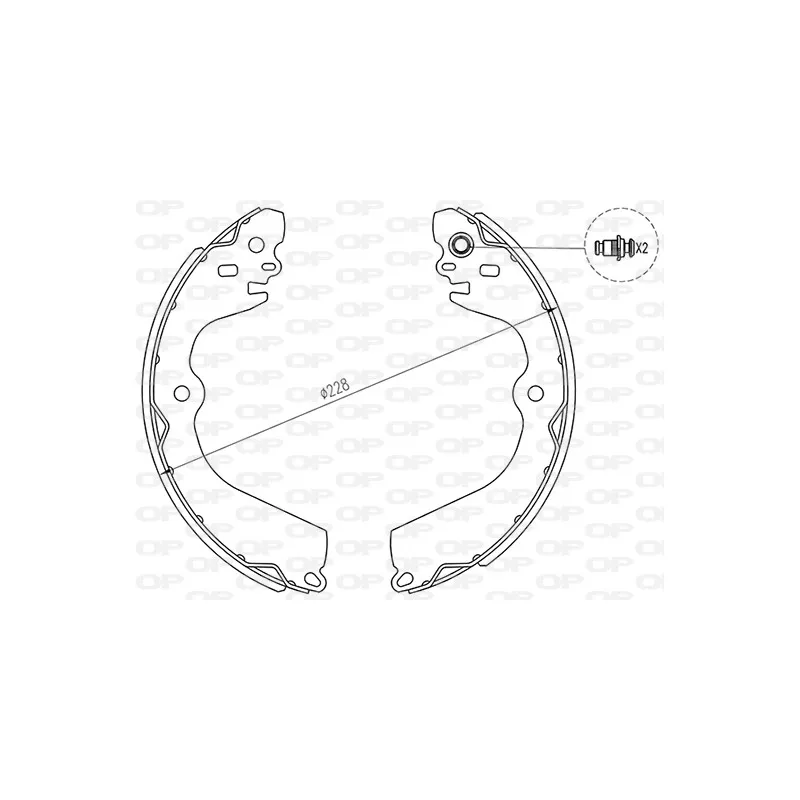 Jeu de mâchoires de frein OPEN PARTS BSA2266.00