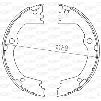 Jeu de mâchoires de frein OPEN PARTS BSA2267.00