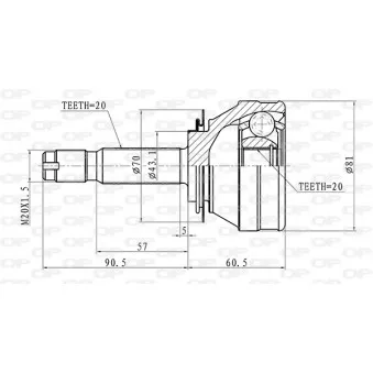 Embout de cardan avant (kit de réparation) OPEN PARTS CVJ5001.10