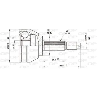 Embout de cardan avant (kit de réparation) OPEN PARTS CVJ5003.10